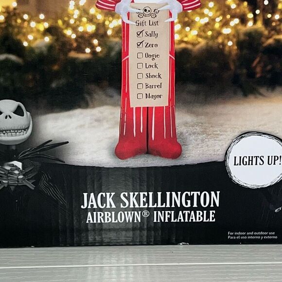 Disney Jack Skellington 5.5 FT Inflatable The Nightmare Before Christmas Light U - Picture 4 of 6